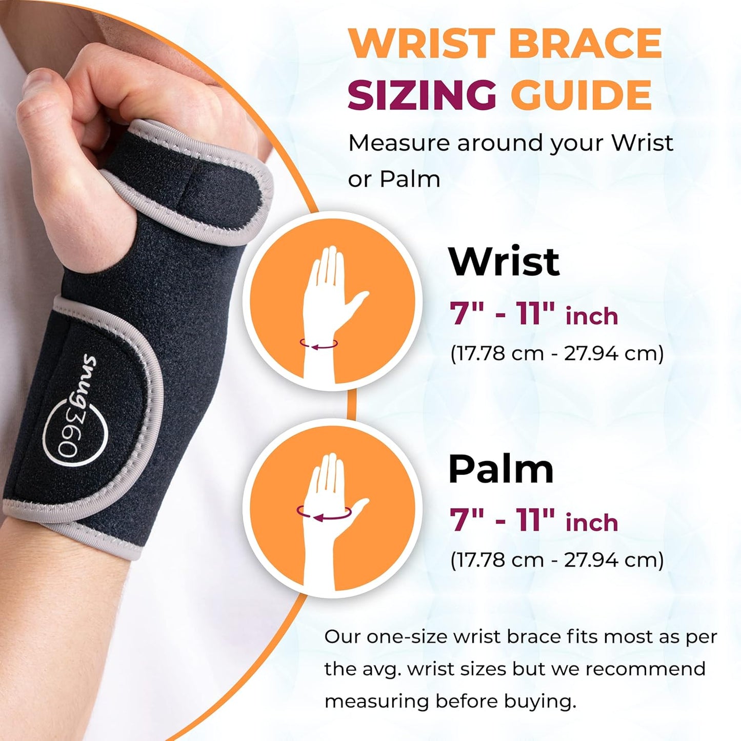 Carpal Tunnel Wrist Brace Left Hand - Adjustable & Breathable Wrist Support Brace for Carpal Tunnel, Tendonitis, Arthritis, Sprain & Fracture, Removable Aluminum Wrist Splint