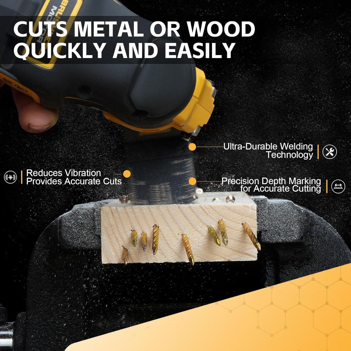 Bionso 55PCS Oscillating Saw Blades, Professional Universal Titanium Multitool Blades for Wood Plastics Metal, Quick Release Multi Tool Kits Fit Dewalt Ryobi Milwaukee Rockwell Fein Makita