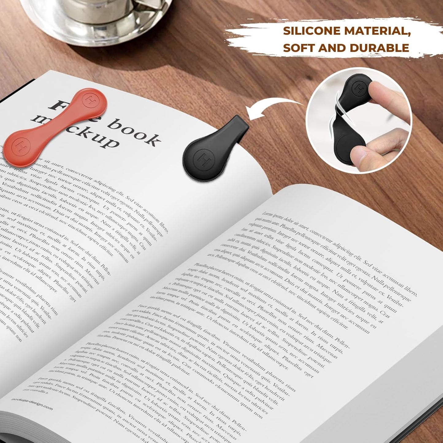 3 Pack Silicone Magnetic Bookmarks, Double-Sided Magnet Reading Clips, Page Holders for Men & Women, Ideal Gift for Book Lovers, Writers, and Avid Readers - Multicolor