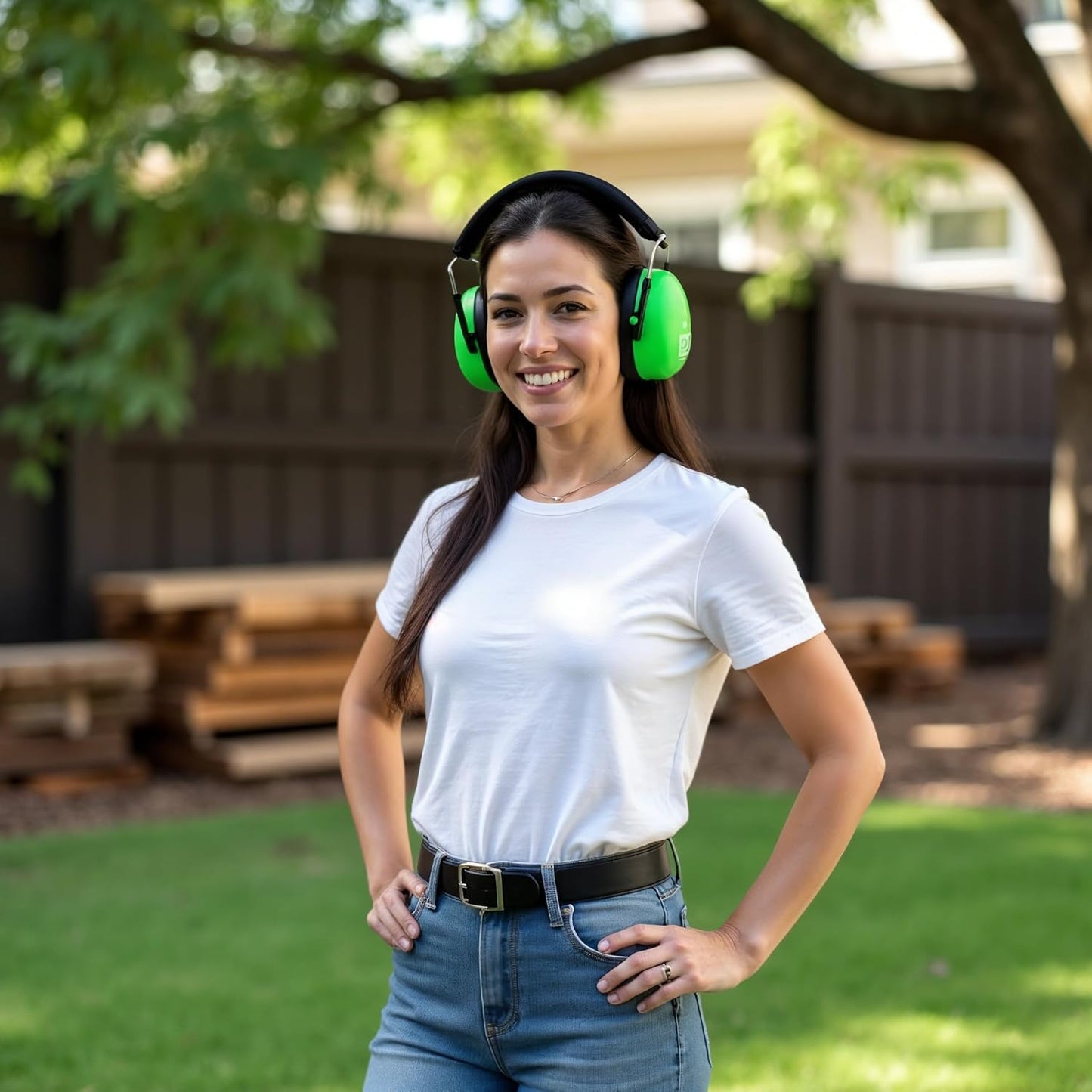 DECIBEL DEFENSE Professional Safety Ear Muffs 37dB NRR - The HIGHEST Rated & MOST COMFORTABLE Ear Protection for Shooting & Industrial Use - THE BEST HEARING PROTECTION...GUARANTEED (SAFETY GREEN)