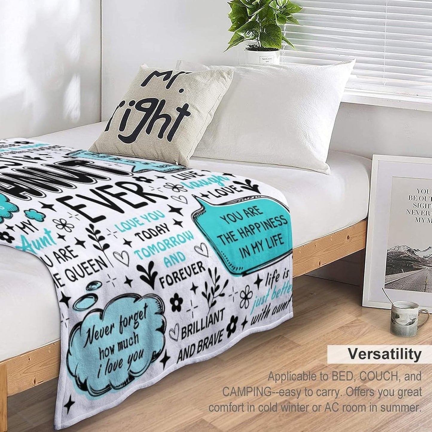 Aunt Blanket Auntie Gifts for Aunts from Niece,Aunts Stuff Best Aunt Ever Throw Blankets,Christmas Birthday Gift Ideas for Women from Niece Nephew 50" X 40"