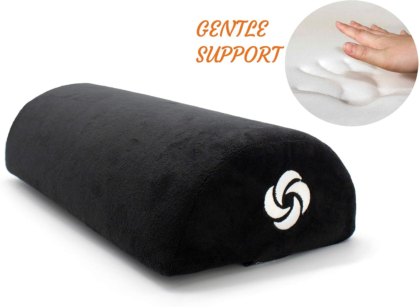 SAMSONITE - Half Moon Lumbar Support Pillow, Elevates Comfort, 100% Pure Memory Foam, Fits Most Seats