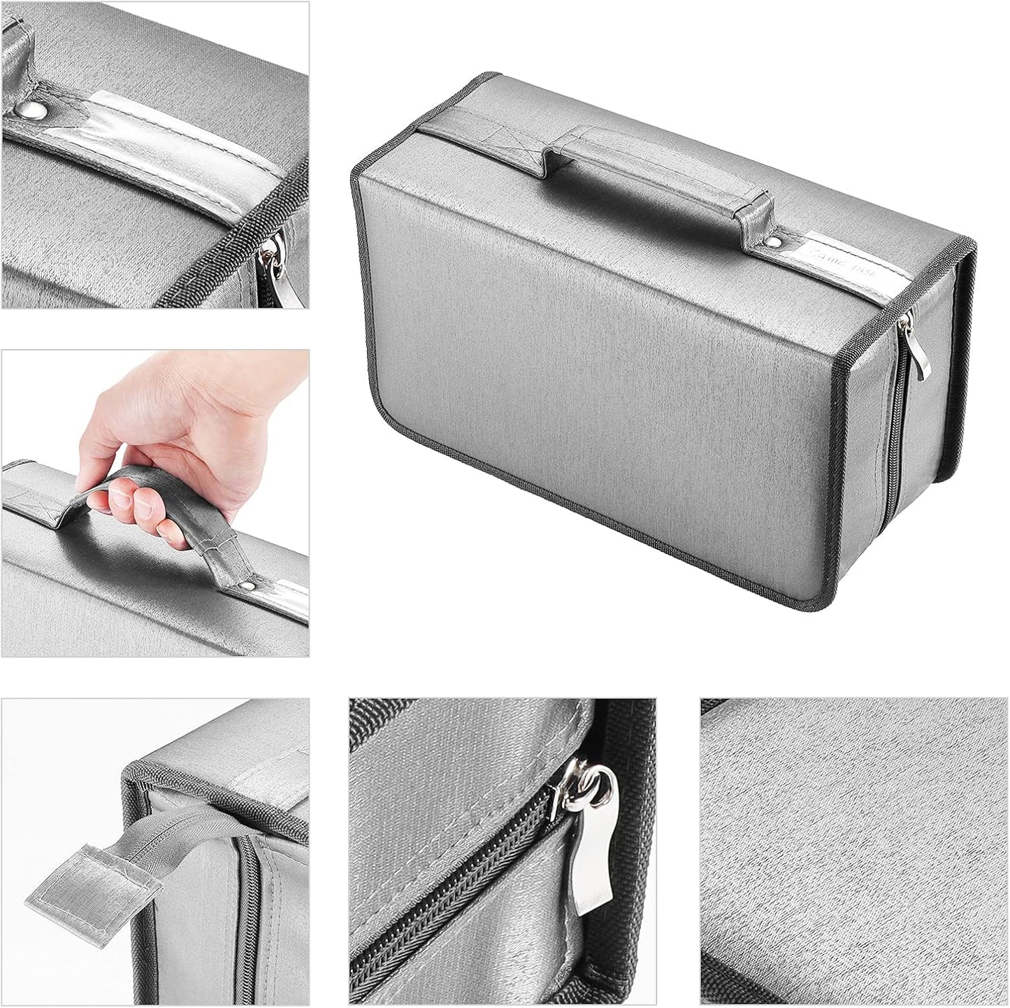 alavisxf xx CD Case, 160 Capacity Nylon DVD Case Protective CD Holder Portable Disc Storage Organizer Bag for Car Home (Grey160, 160 Capacity)
