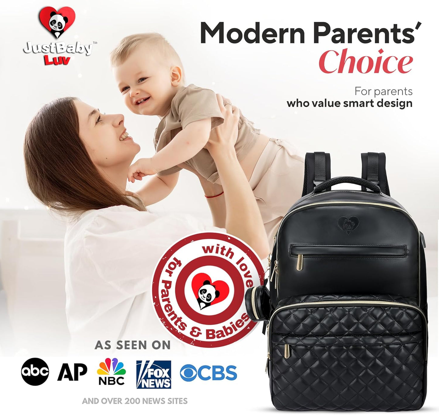 Large PU Leather Diaper Bag Backpack Set (3-Piece) – Baby Bag with Large Changing Pad, Insulated Warm/Cool Bottle Pockets Organization, Newborn Essentials Travel Gift for Mom & Dad, Best Baby Shower