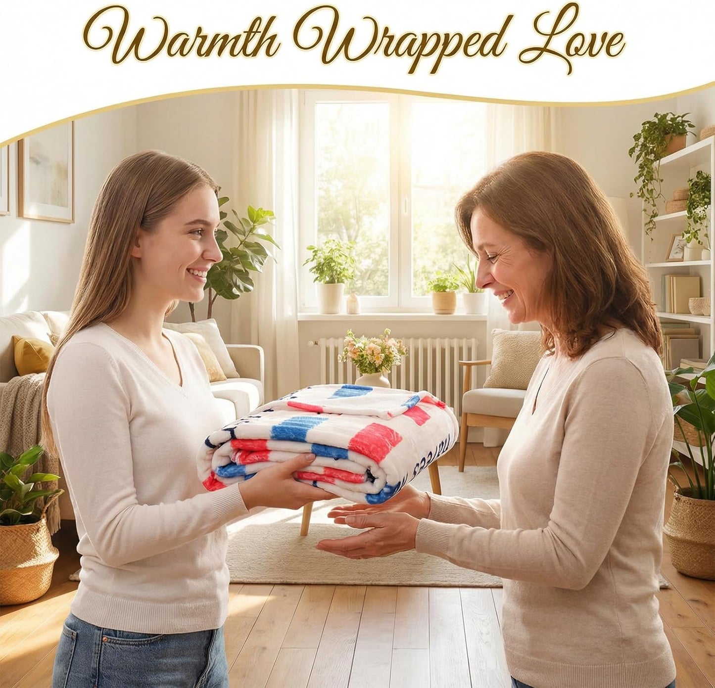 Throw Blankets Gifts for Mom from Daughter Son 50x60 Inch Soft Flannel Throw Blankets for for Mother's Day Christmas Valentines Day Birthday Anniversary for Bed Couch
