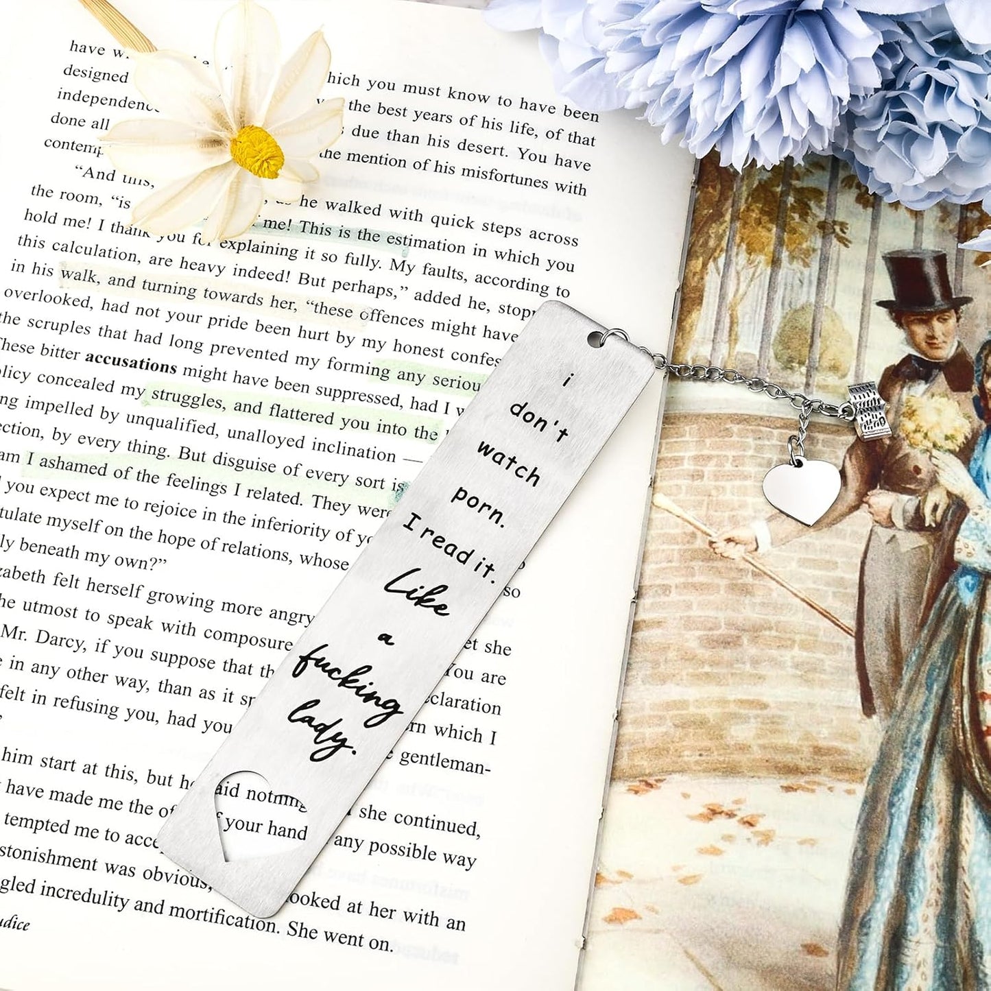 2Pcs Funny Bookmark gift for Women Men Metal Smutty Bookmarks Cute Book Marks Gift for Book Lover Smut Spicy Bookmark Graduation Birthday Gifts Unique Reading Accessories Friend Coworker Teacher Gifts