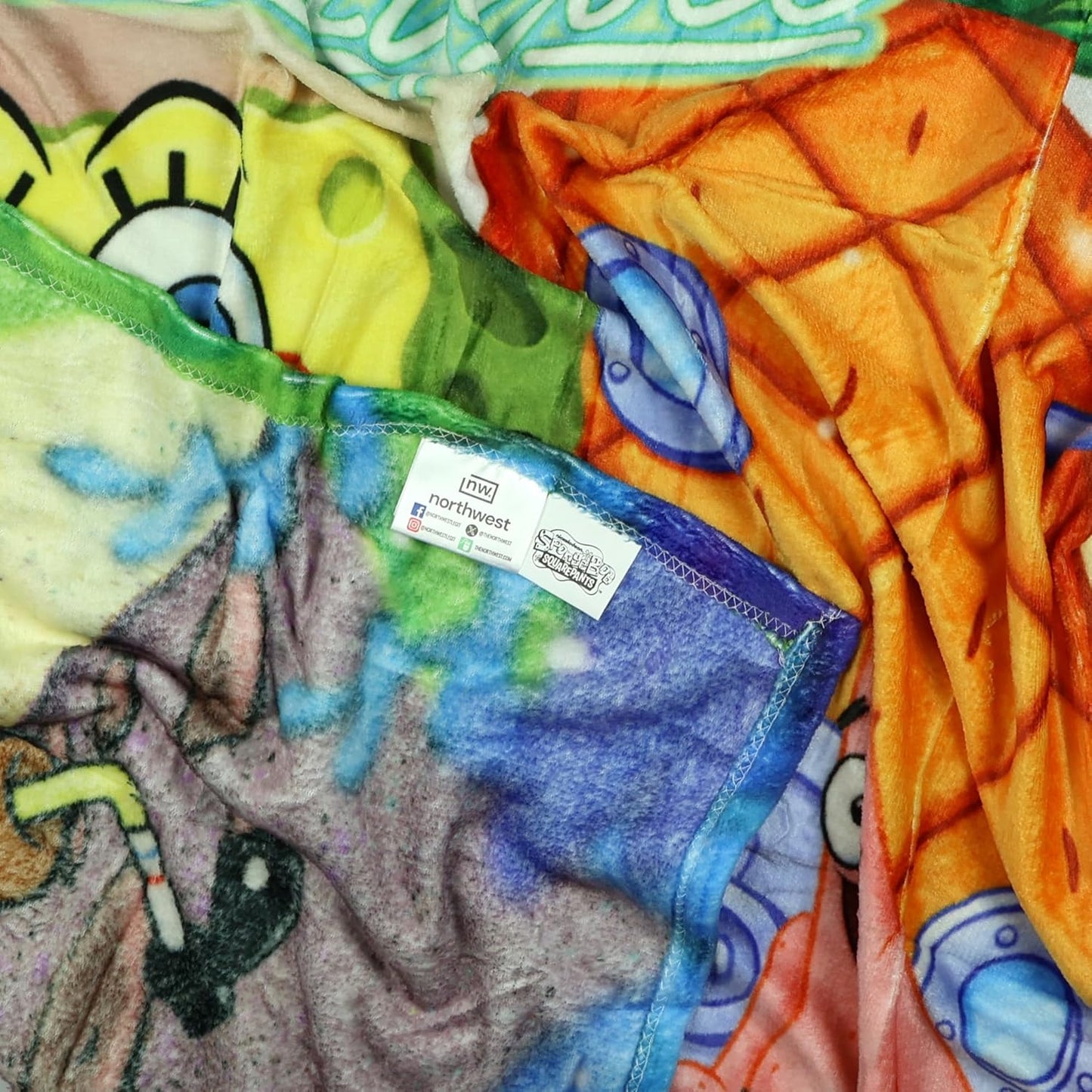 Northwest Spongebob Squarepants Blanket Home Sweet Pineapple Silk Touch Throw 46" X 60"