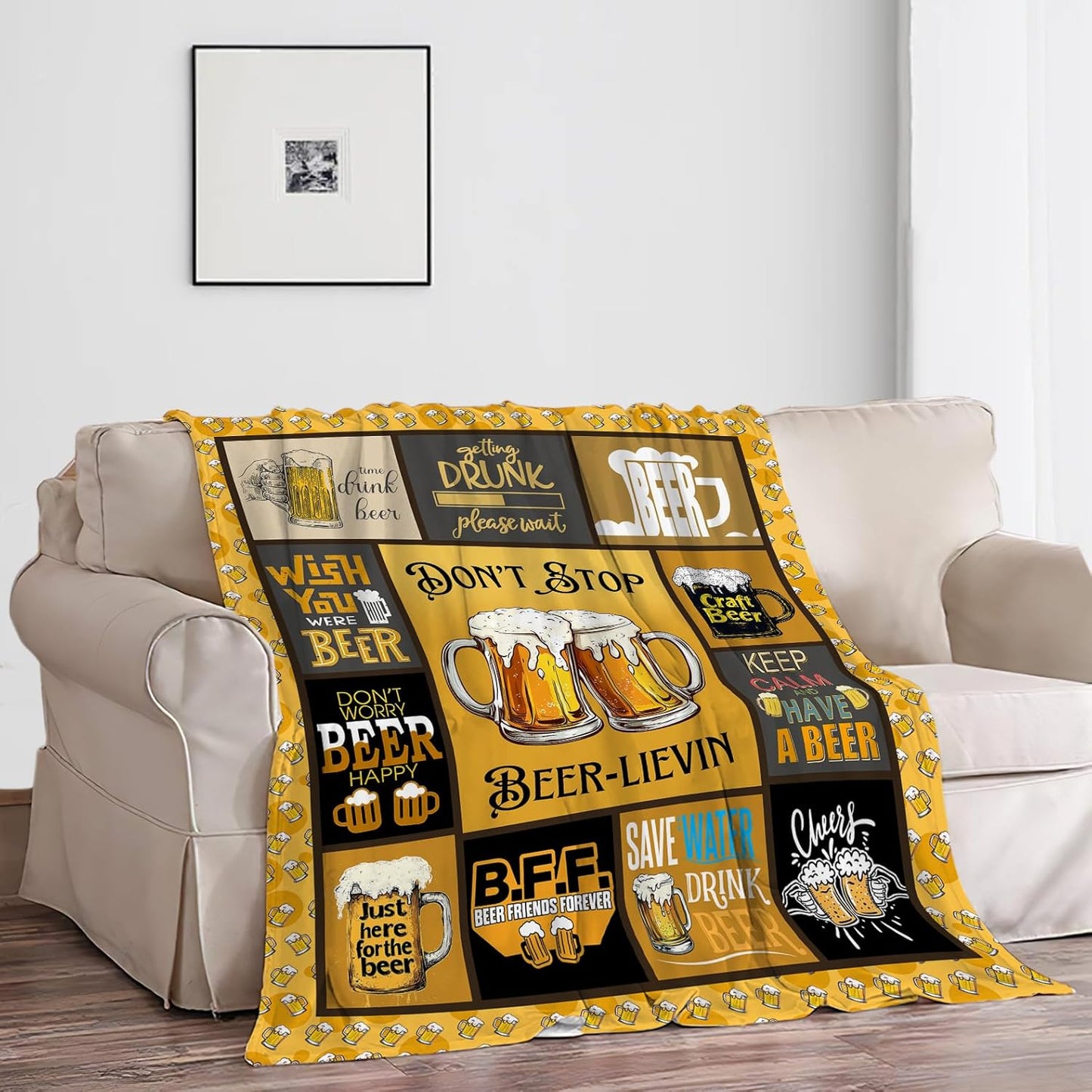 Funny Blanket Cheer Throw Blankets Gifts for Men Women Super Soft Flannel Lightweight Fluffy Plush Fuzzy Fleece Blanket for Party Bed Sofa Bedding 40"X50"