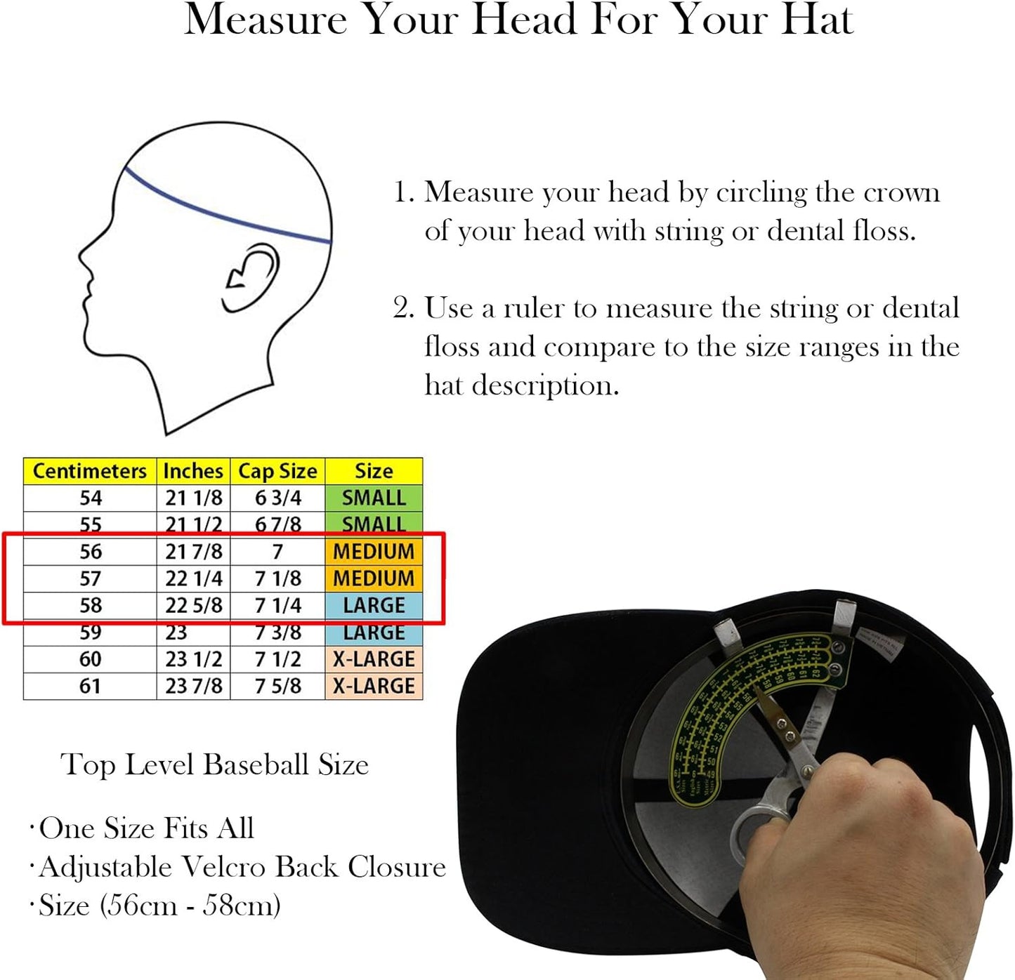 Top Level Baseball Cap Men Women - Classic Adjustable Plain Hat