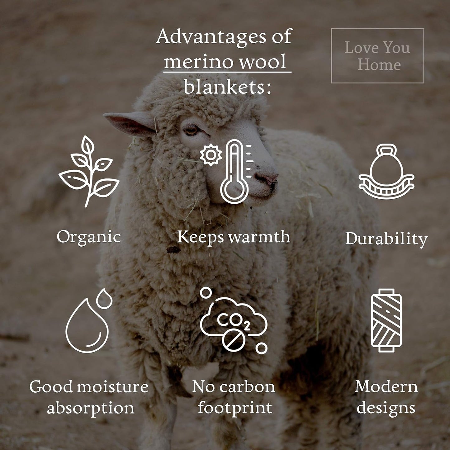 LYHome Merino Wool Blanket - Warm Throw for Cold Weather, Warmest Travel Outdoor Camping Blankets, Picnic Army Military Throws, Comforter Soft & Cozy (55 x 79 Mustard Yellow - Light Grey Double-sided)