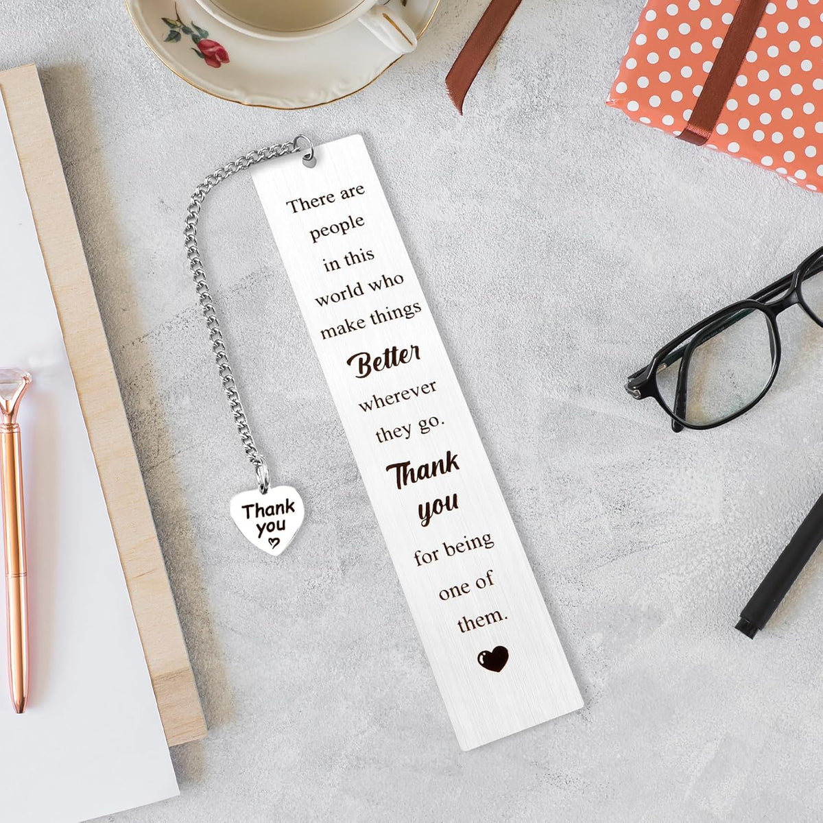 Thank You Gifts for Women Reading Lovers Metal Bookmark Book Accessories Employee Teacher Nurse Appreciation Gifts Happy Retirement Retired Gift Coworker Leaving Gift for Friend Boss Manager Book Mark