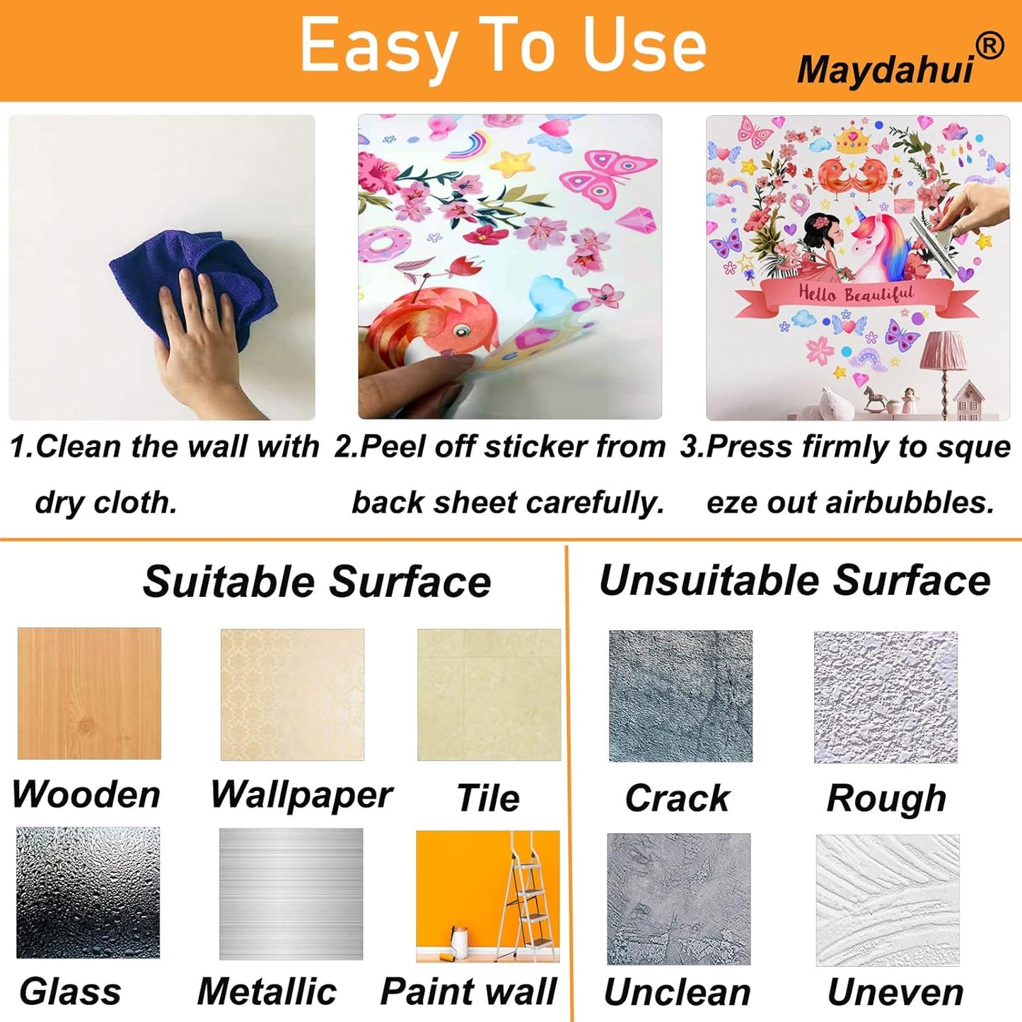 Maydahui Why Fit in When You were Born to Stand Out Wall Decal Dr Seuss Quote Wall Vinyl Sticker (21.2 x 30.6 Inch) Peel Stick Removable Kids Room Art Mural Decor for Baby Bedroom Nursery Classroom