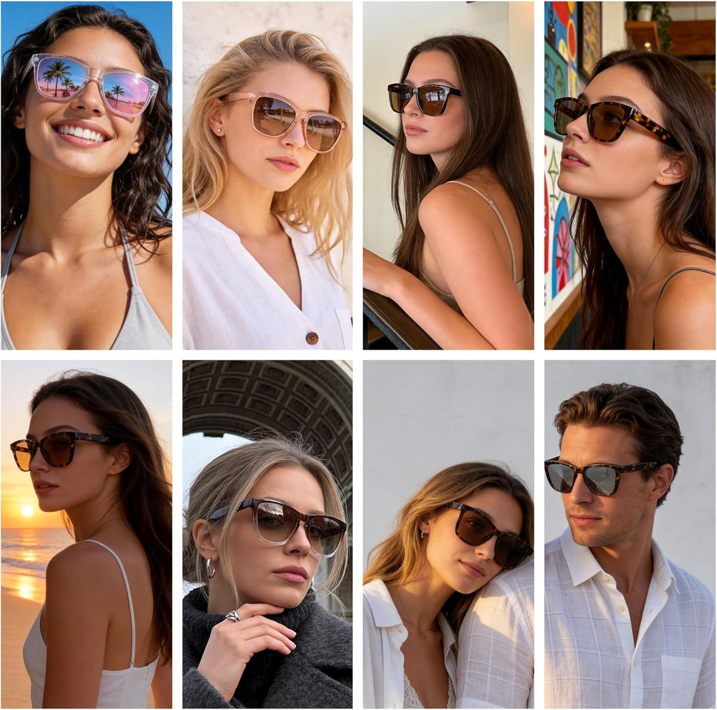 DANAMY Sunglasses Womens Polarized Sunglasses for Women Trendy Designer Mirrored UV400 Protection Sun Glasses