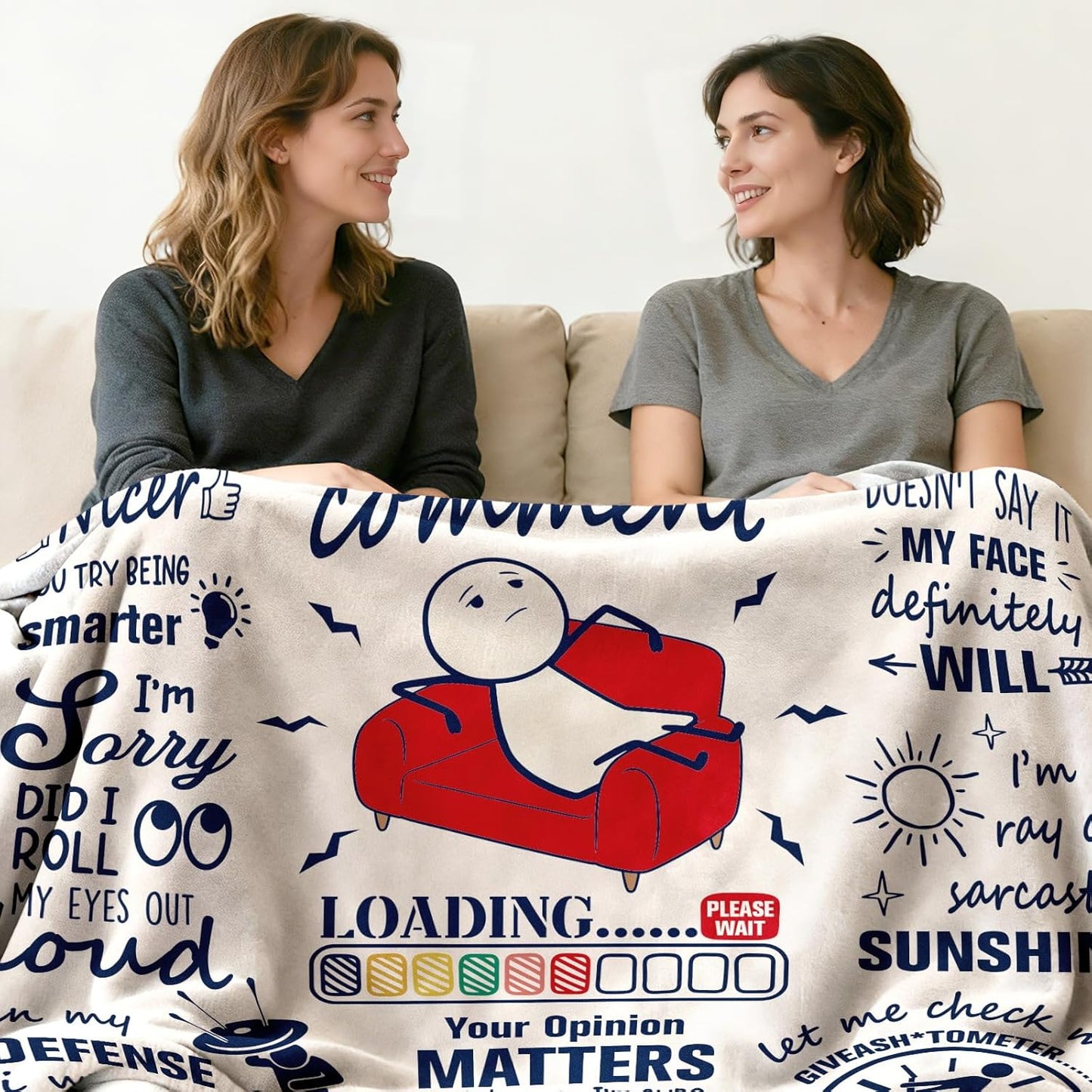 Funny Blanket for Women Men Office, Sarcastic Stress Relief Gifts for Coworker Employee Boss Lady Work Bestie Women Men Manager, Easter Day Gag Gifts, White Elephant, Employee Appreciation, 60"x50"