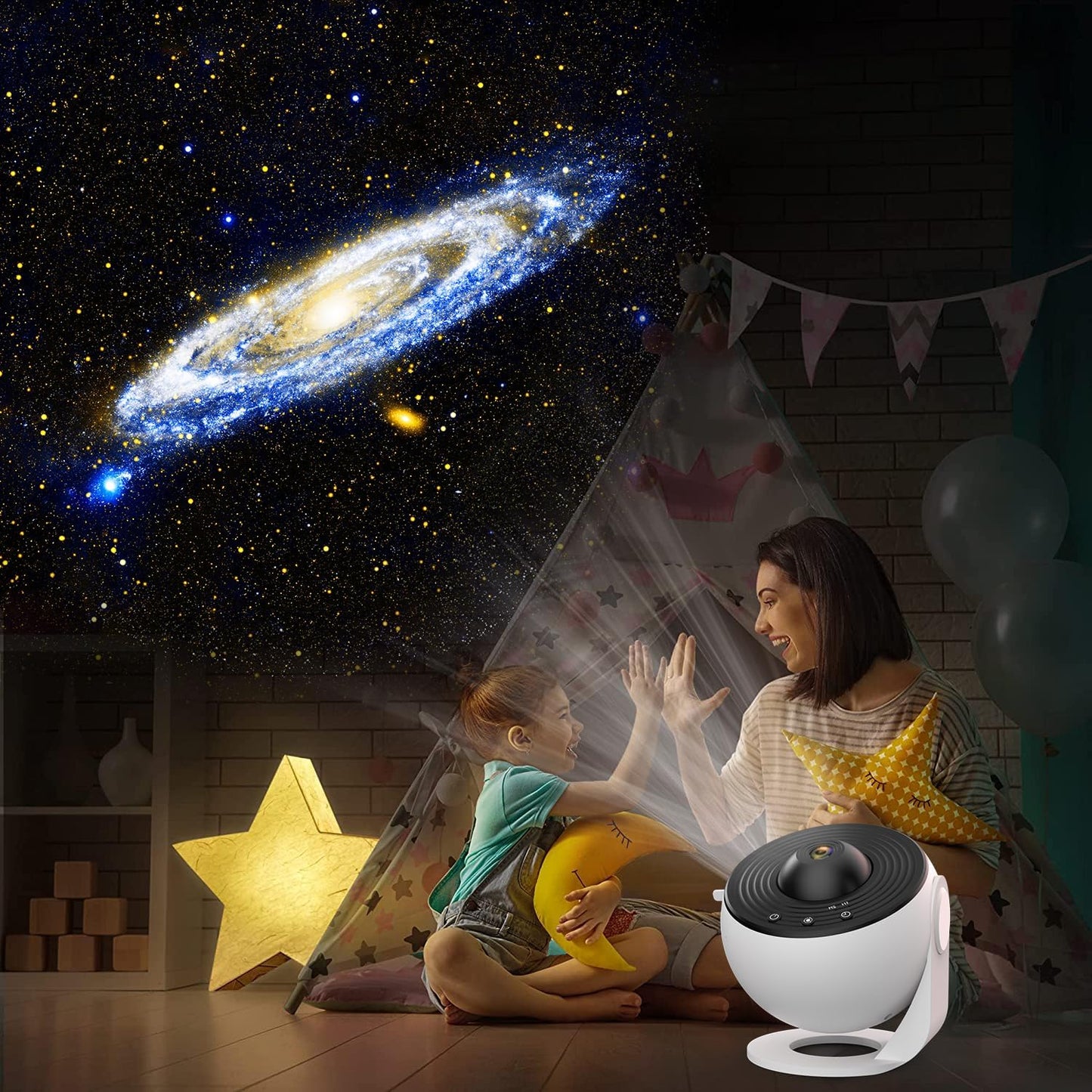 Planetarium Star Projector, Galaxy Projector,Realistic Starry Sky Night Light,4K Replaceable HD 13 Film Discs,for Kids Bedroom Ceiling Home Living Room Decor Birthday Gifts