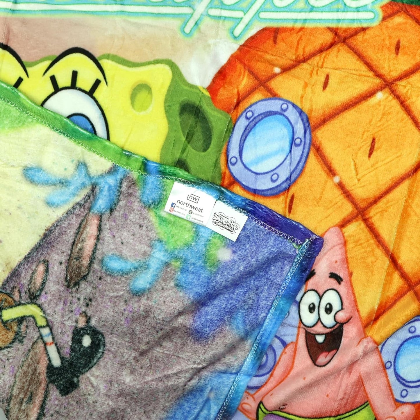 Northwest Spongebob Squarepants Blanket Home Sweet Pineapple Silk Touch Throw 46" X 60"