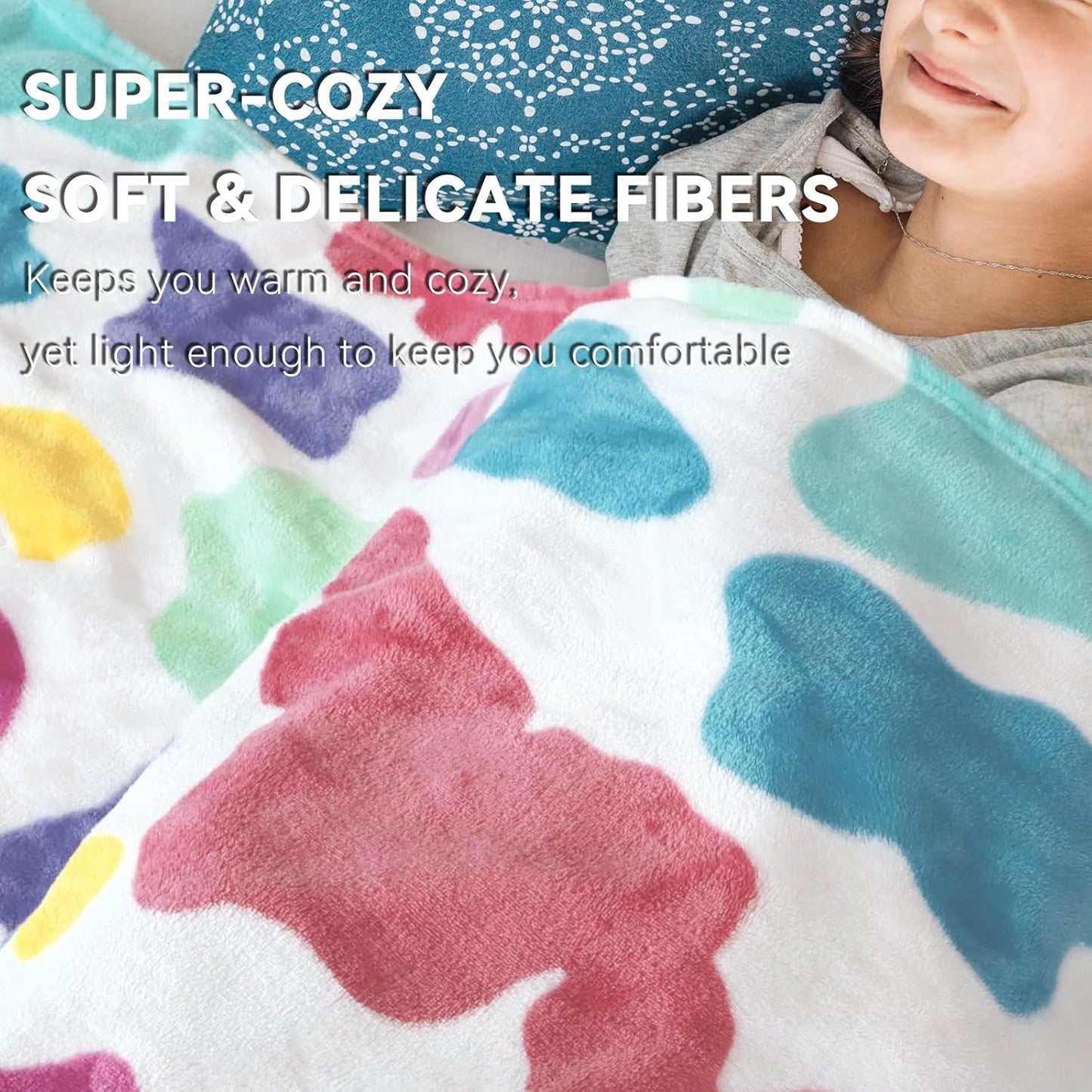 Fleece Blankets Twin Size for Bed Couch, Ultra Soft Plush Rainbow Twin Throw Blanket for Women Teen Girs, Colorful Home Room Decor, Cozy Gifts for Birthday Graduation 60x80 Inches
