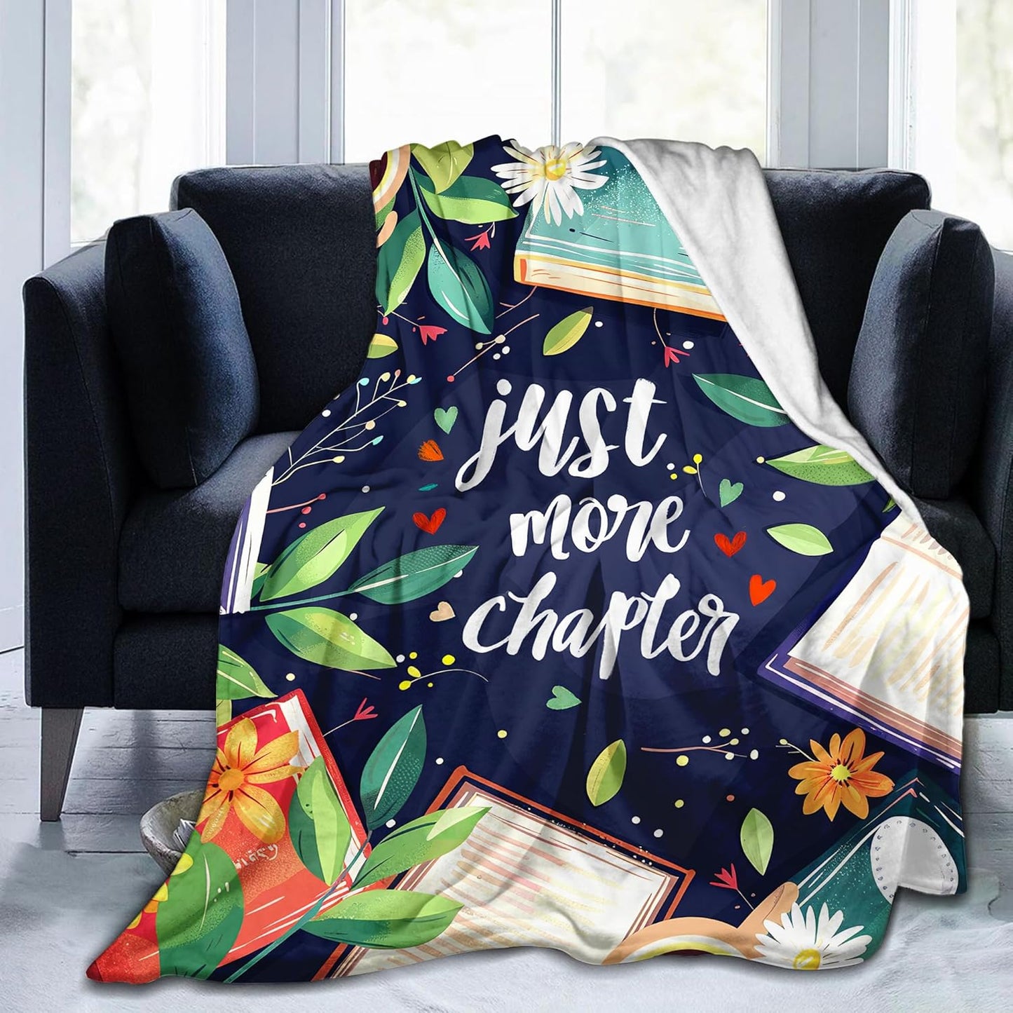 Book Blanket for Book Lovers, Super Soft Unique Reading Books Decor Throw Blanket Gifts for Readers Women Girls Teachers, Warm Cozy Fuzzy Plush Fleece Flannel Throw Blankets 50"x40" for Couch