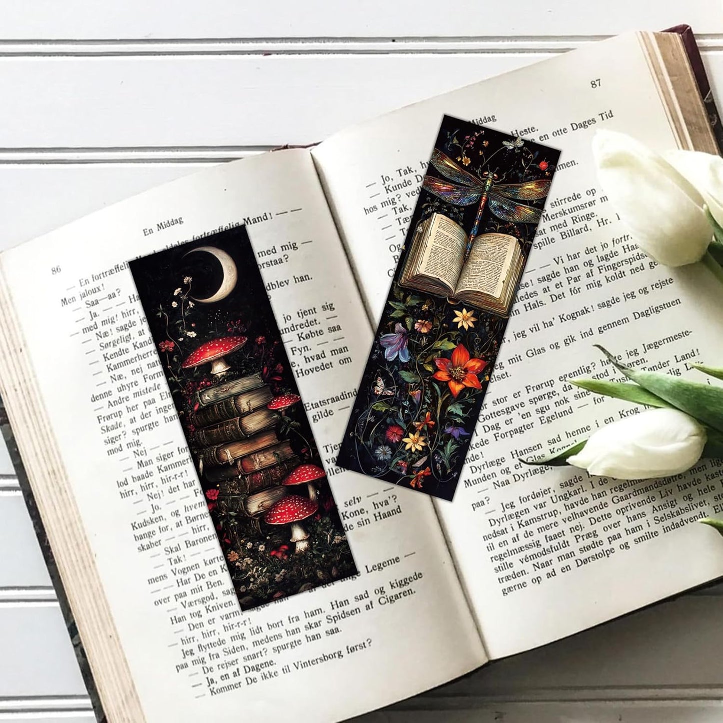 120 Pcs Dark Academia Bookmarks Bulk, Gothic Floral Aesthetic Paper Book Mark with 15 Designs for Reading Women, Dark Romance Merch Bookish Gifts Reading Accessories for Women Teens Adults