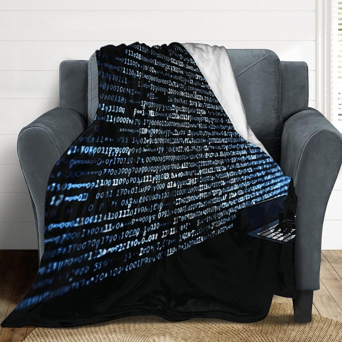 Programmer Programming Code Throw Blanket for Couch Super Soft Warm Lightweight Throw Blankets Cozy Flannel Bed Blanket Cute Decorative Blankets for All Seasons Home Decor Gift 60"*80"（150 * 200cm）
