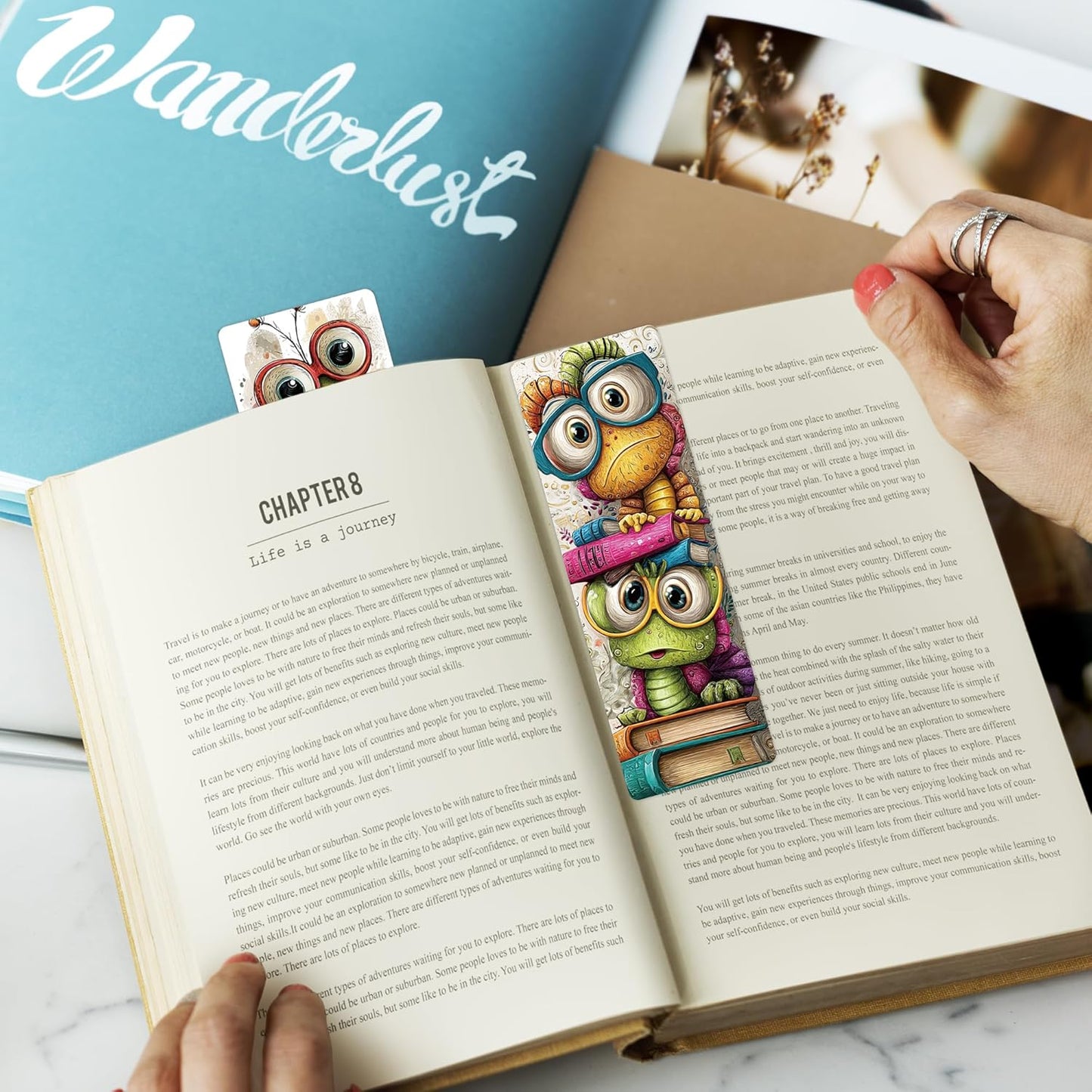 100 Pcs Cute Bookworm Bookmarks, Funny Insect Book Marks for Reading Students, Paper Bookmark Bulk, Christmas Birthday Gifts for Readers Book Lovers