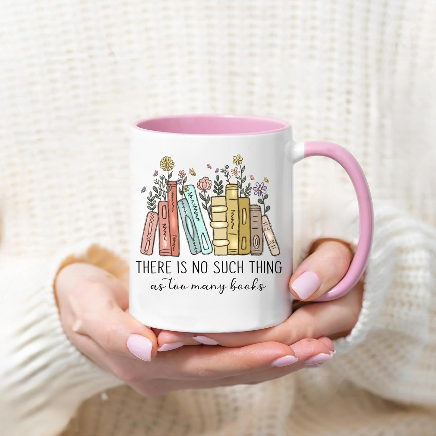 Book Lovers Ceramic Coffee Mug, 11 Oz, Modern, Reusable, Perfect for Book Lovers, Ideal for Reading, Gift for Bookworms