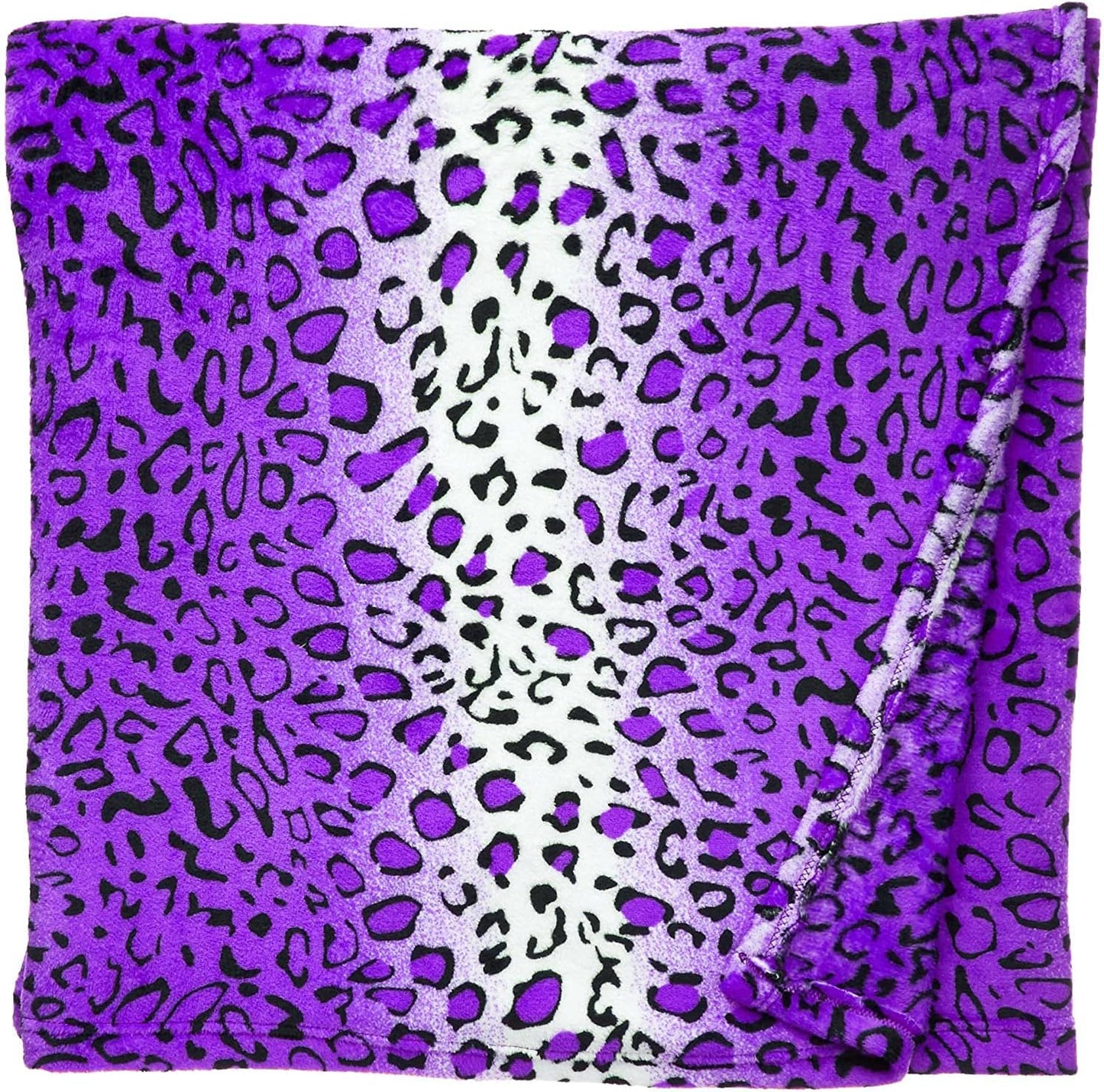 Home Must Haves Safari Animal Print All Season Extra Soft Warm Cozy Premium Sofa Couch Throw Bed Blanket (Queen, Purple Leopard)