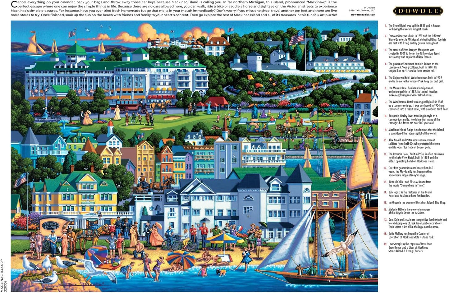Buffalo Games - Eric Dowdle - Mackinac Island - 1000 Piece Jigsaw Puzzle for Adults - Challenging Puzzle Perfect for Game Nights - Finished Size is 26.75 x 19.75