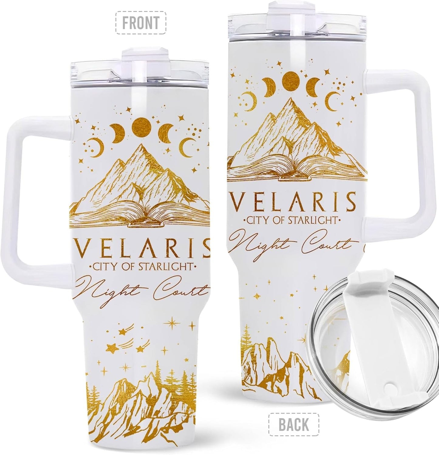 Book Lovers Gifts - Bookish Gifts For Readers - City Light Book Themed Tumbler 40 Oz For Besties On Birthday
