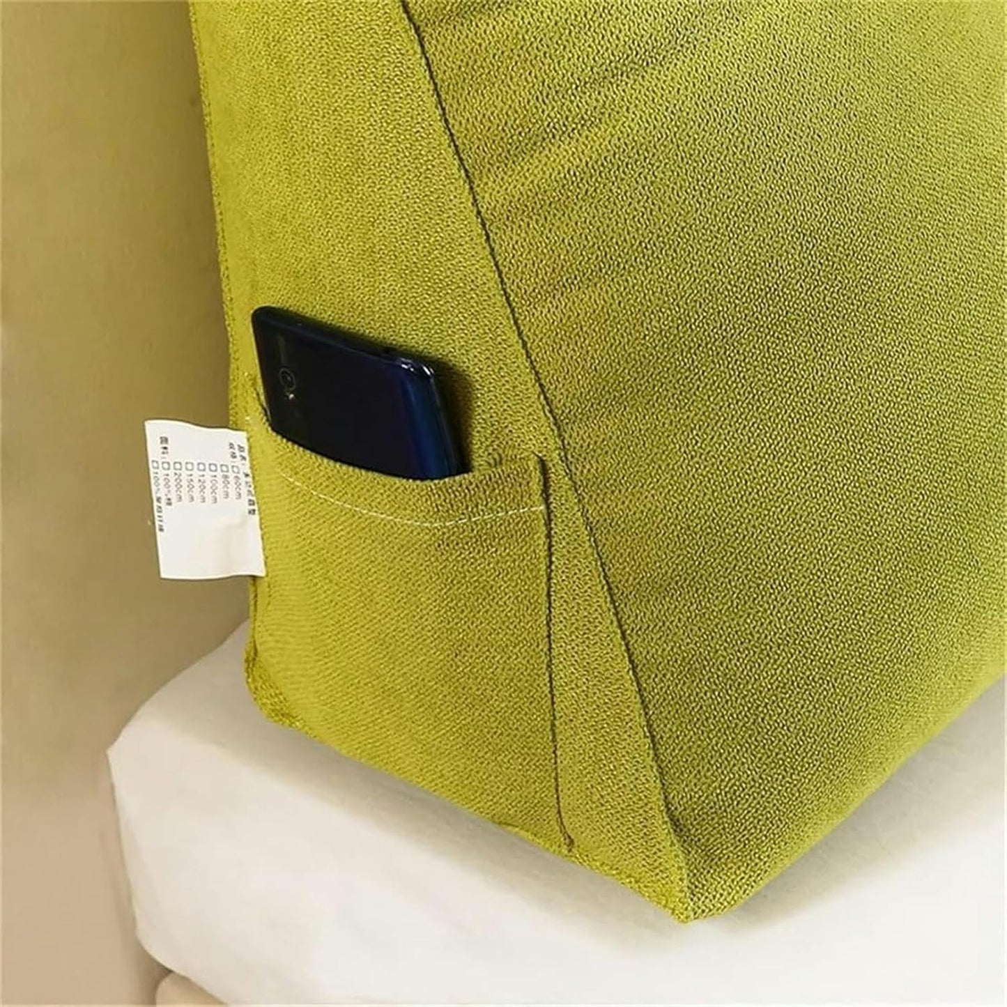 Large Wedge Headboard Pillow, Triangular Reading Pillow, Large Cushion/Headboard Back Wedge Pillow with Machine Washable Cover, Large Back Positioning Support Pillow