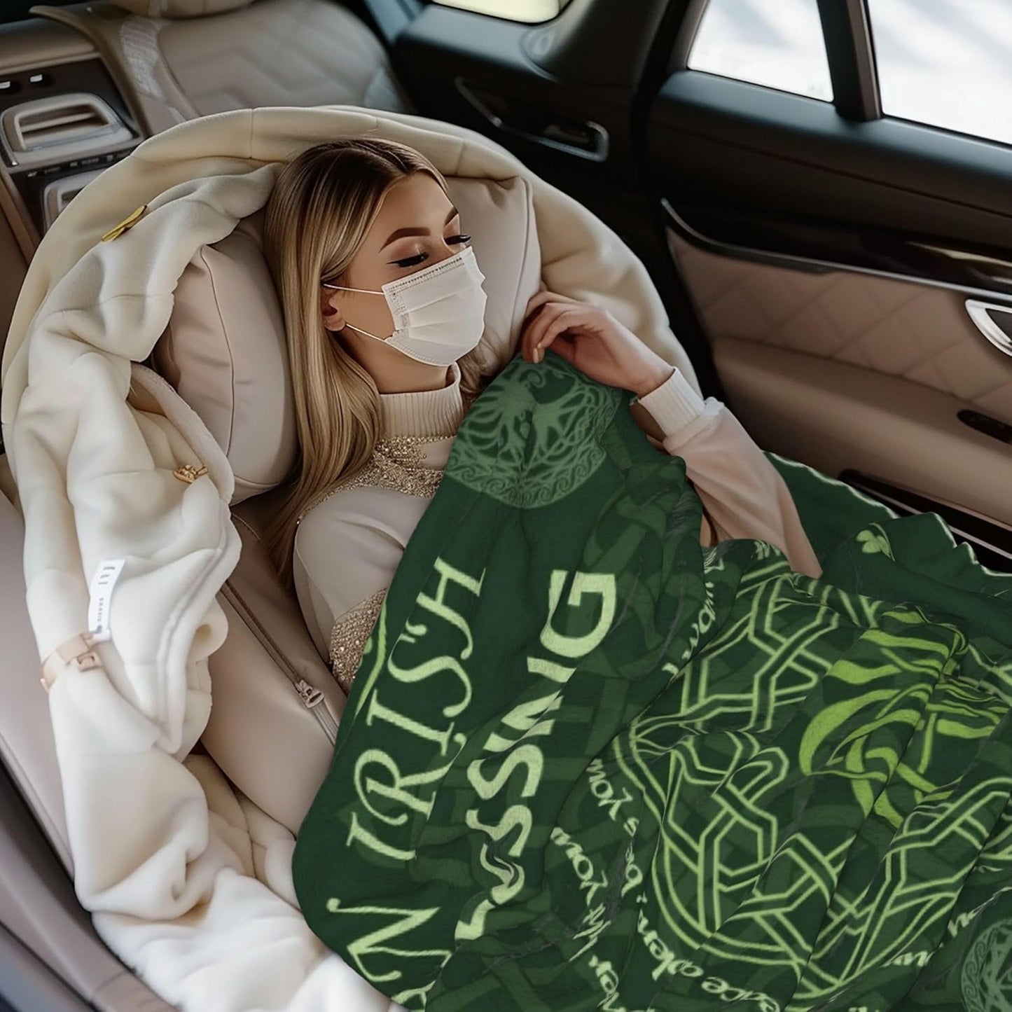 Irish Blessing Gifts, Traditional Celtic Irish Gift Blanket for Women Men 50"x60", for Mom Grandma, Birthday, Wedding, New Home Housewarming, Christmas or Sympathy Gift