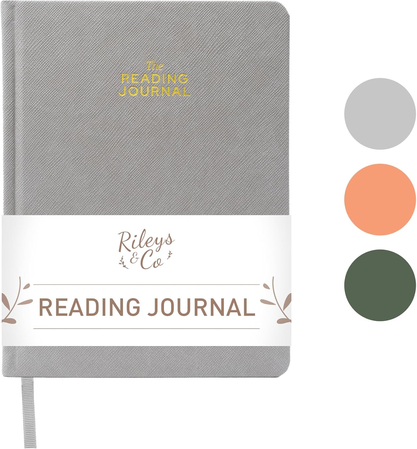 Rileys & Co. Grey Book Journal - Reading Journal & Book Review Journal | Book Journal Reading Log & Reading Journals for Book Tracking with Review Sections