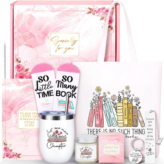 12PCS Book Lovers Gifts for Women, Gifts for Book Lovers-Bookish Gifts for Readers, Librarians, Bookworms, Mothers Day, Birthday Christmas Gifts for Book Reading Lovers Women, Book Themed Gifts