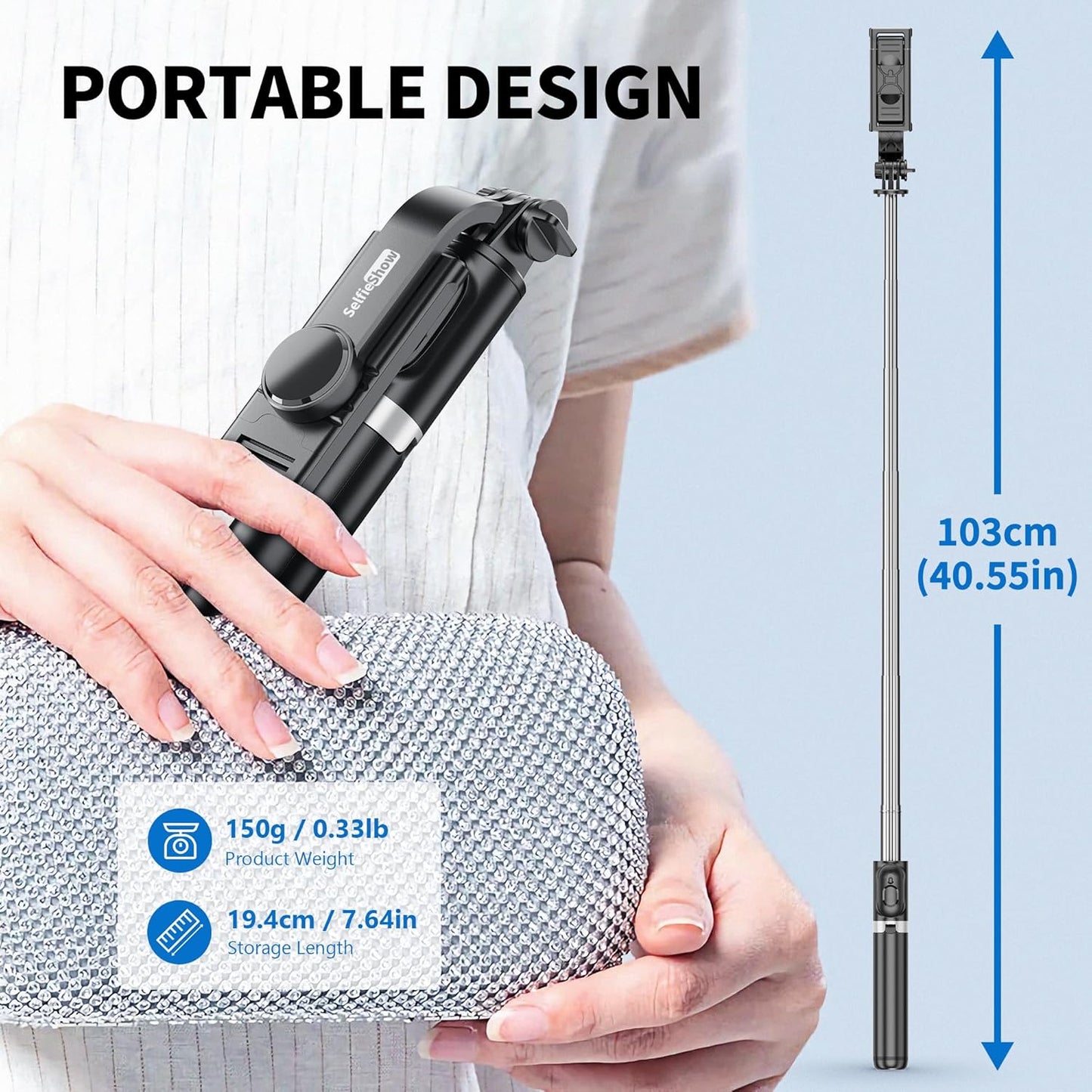 Selfie Stick Tripod, All in One Extendable & Portable iPhone Tripod Selfie Stick with Wireless Remote Compatible with iPhone 17 16 15 14 13 12 pro Xs Max, Galaxy Note10/S20/S10/OnePlus 9/9 PRO etc