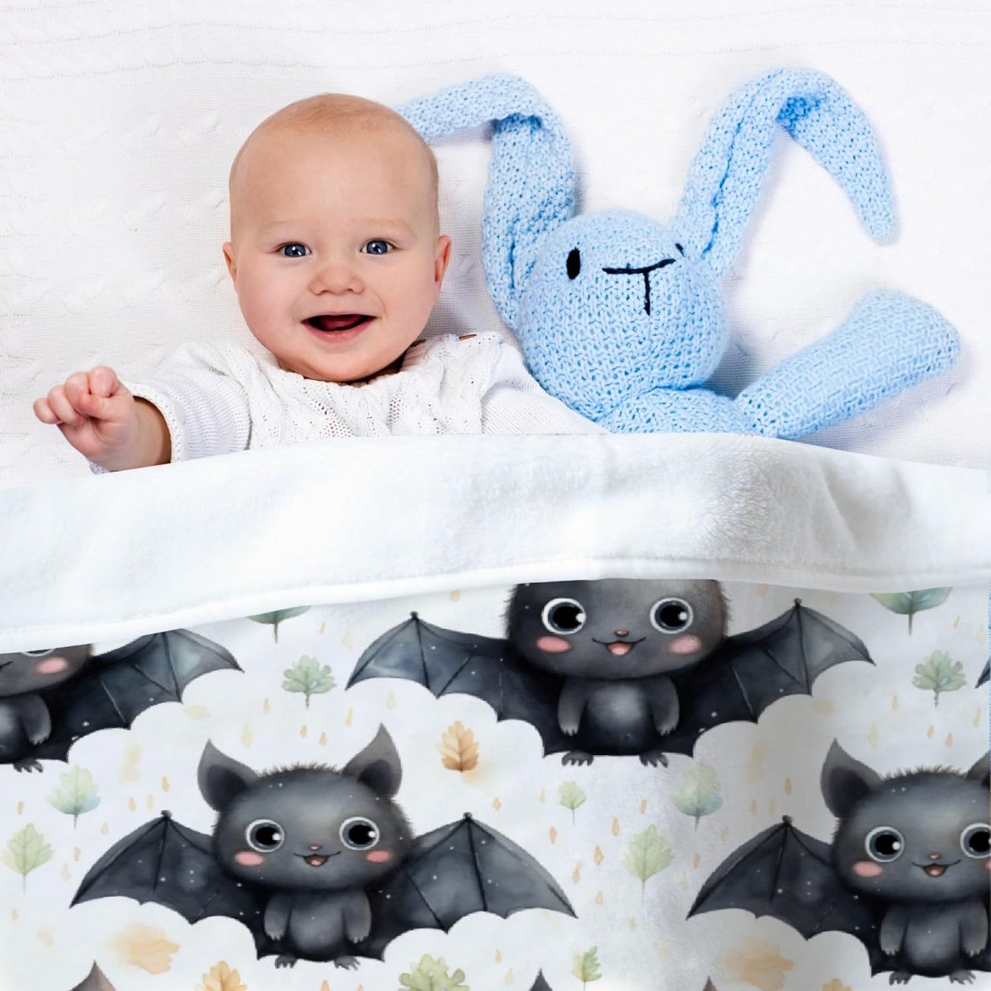 Halloween Bats Baby Blanket Gifts Super Soft Swaddle Newborn Cozy Baby Receiving Blanket Stroller Throw Blanket for Crib 40x30 in for Puppy