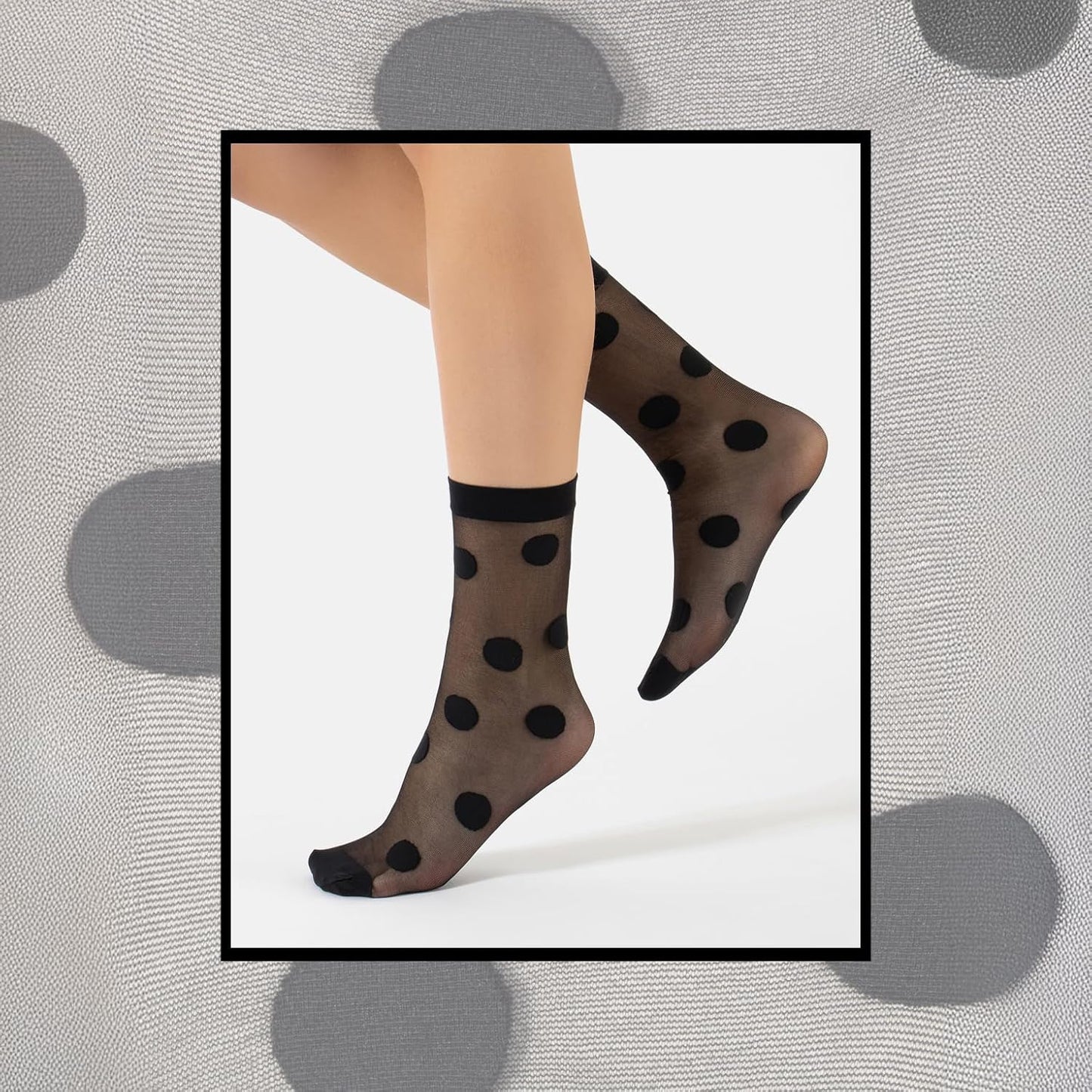 CALZITALY 3 Pairs Women Pop Socks, Sheer Everyday Ankle Socks in 3 Different Designs: Dots, Stripes and Geometric