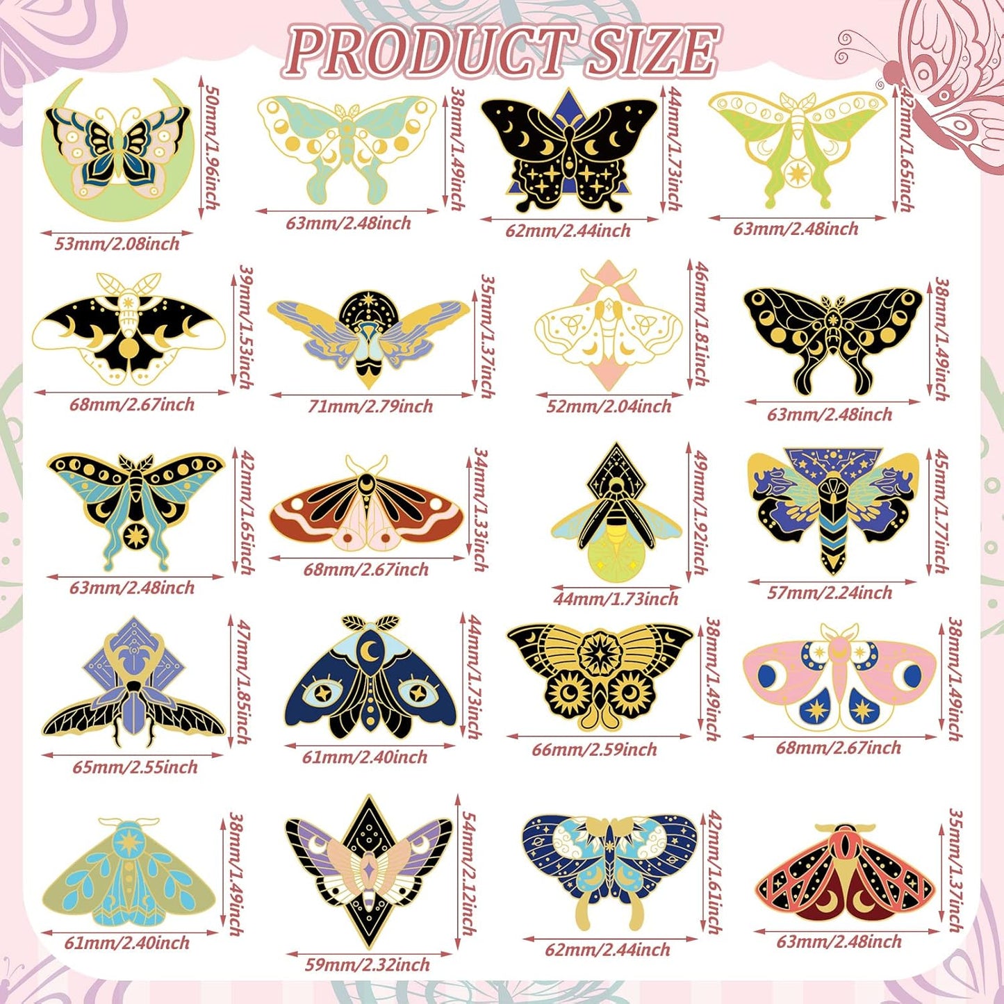 TaoBary 40 Pieces Butterfly Magnetic Bookmarks Cute Magnet Page Markers Bulk Foldable Page Clips for School Students Teachers, Book Lovers, Classroom Gifts, Women Office Reading(Vivid)