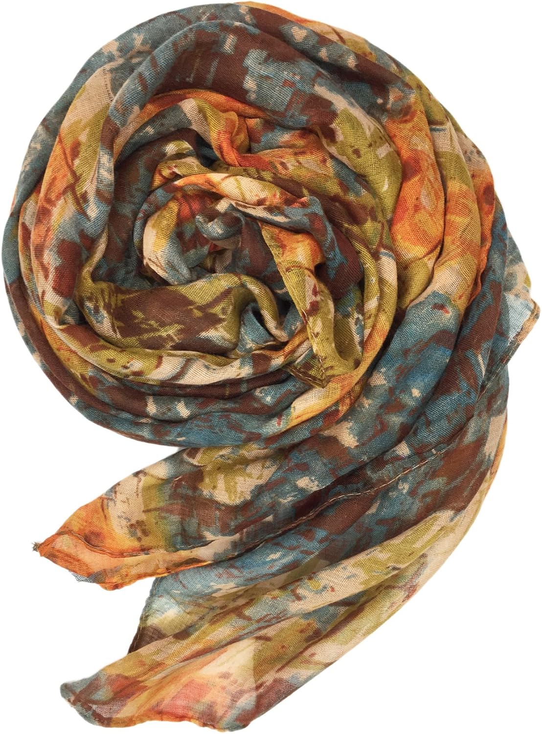 YOUR SMILE Ladies/Women's Lightweight Floral Print/Solid Color mixture Shawl Scarf For Spring Summer season