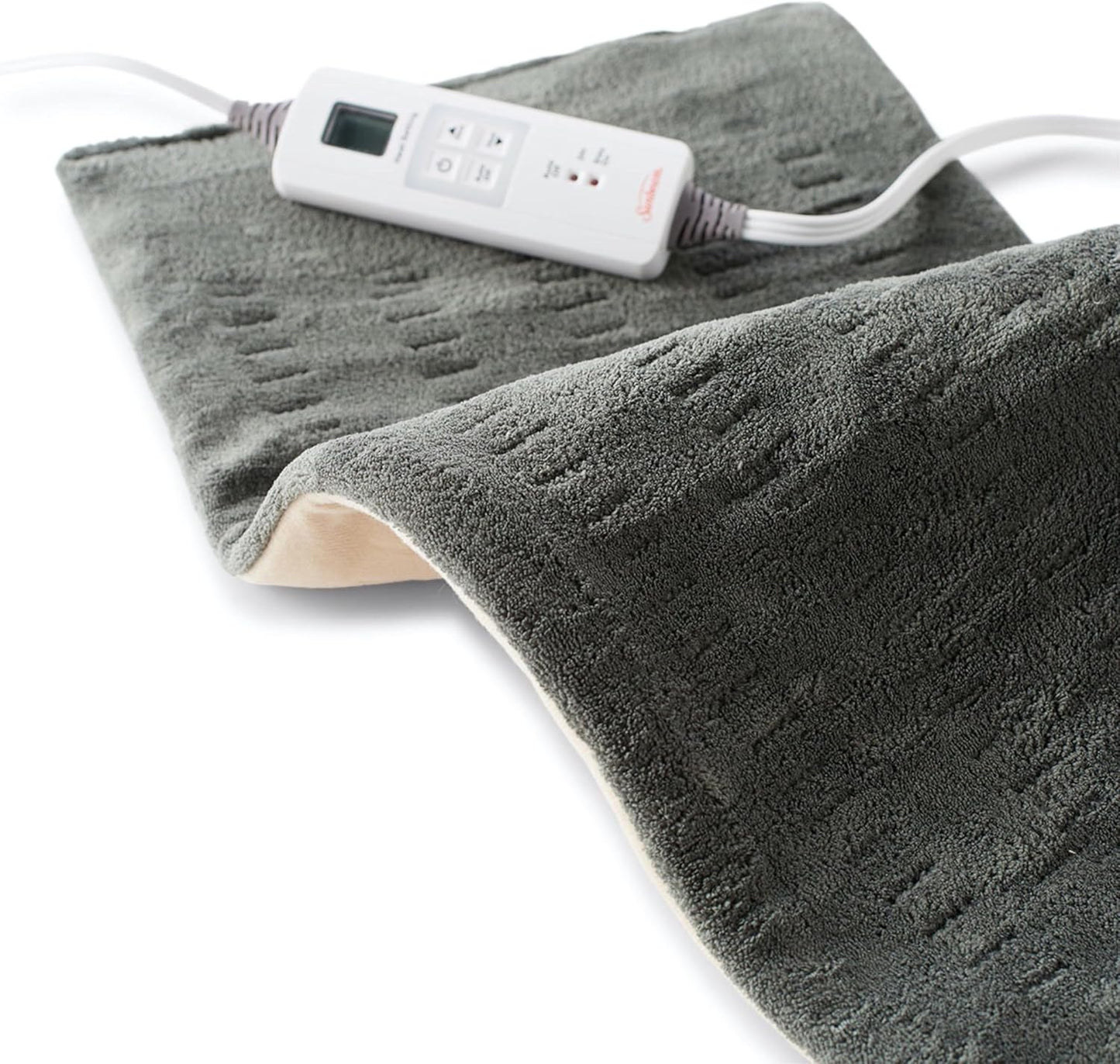 Sunbeam XL Heating Pad for Back Neck and Shoulder Pain Relief Auto Shut Off 6 Heat Settings Extra Large 12 x 24 Green Ideal for Muscle Aches and Arthritis Pain