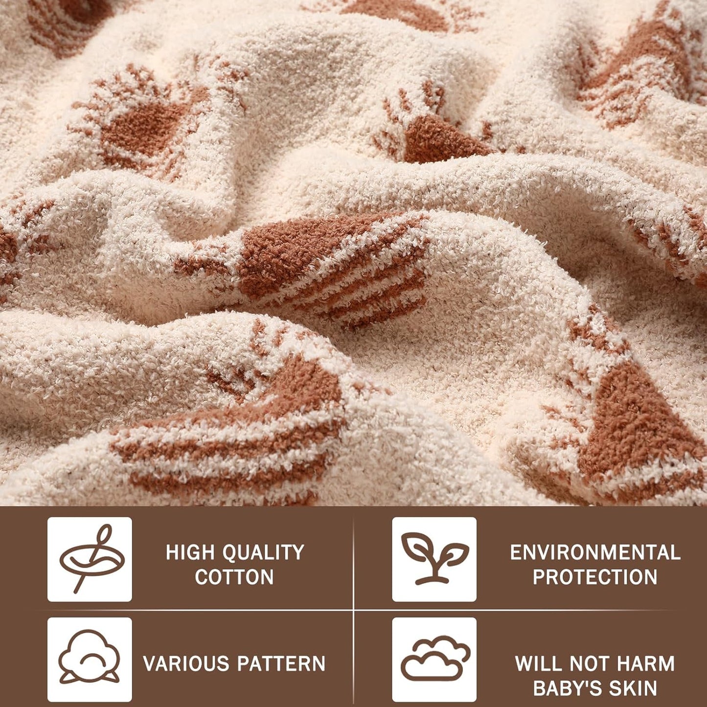 Beige Brown Sun Blanket Fuzzy Throw Blanket Cute Cozy Lightweight Throw for Bed Sofa Couch Chair Soft Home Decorations for Nursery Crib, Girls, 30 x 40 Inch