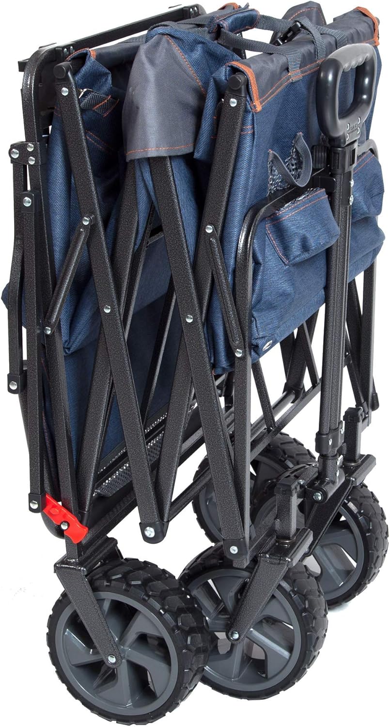 Mac Sports Push Pull Wagon Denim Blue