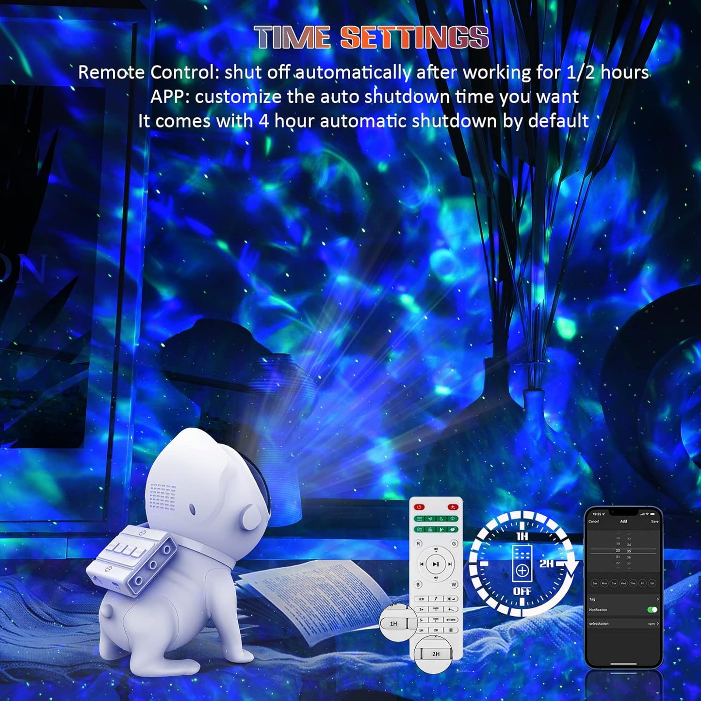 Star Projector,Galaxy Projector for Bedroom,Space Dog Projector with Bluetooth Speaker,21 Color Modes,White Noise,Remote & App Control,Night Light for Kids Adults Game Room Theater Ceiling Decor