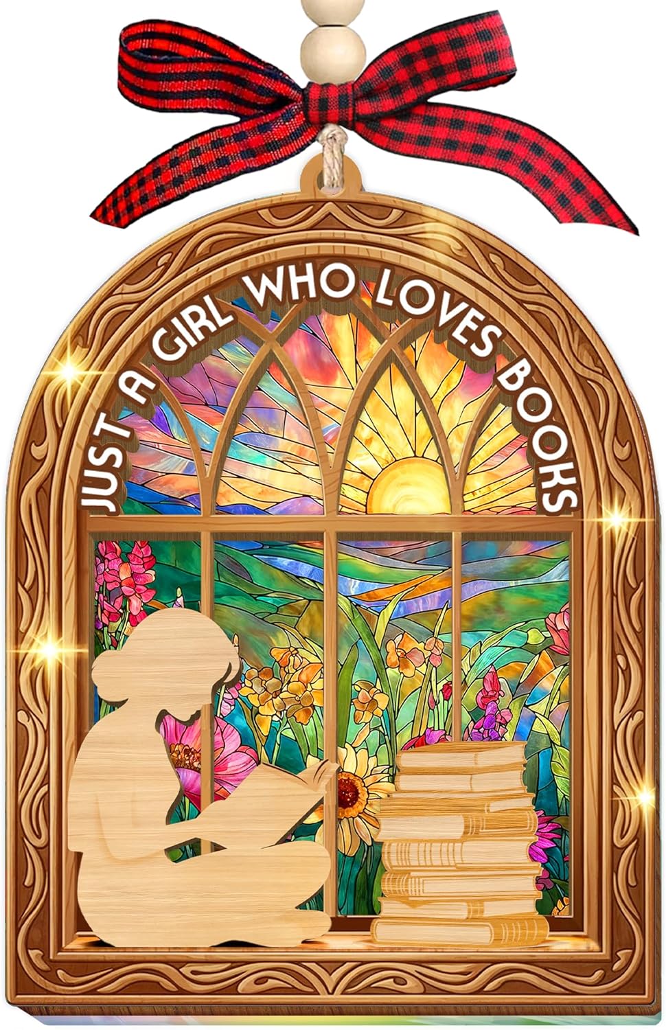 HEXMOZ Book Lover Christmas Ornaments 2025 - Book Lovers Gifts for Women - Book Ornaments for Christmas Tree - Gift Ideas for Book Lovers, Readers, Bookworms, Book Club, Bookish, Readers, Librarians