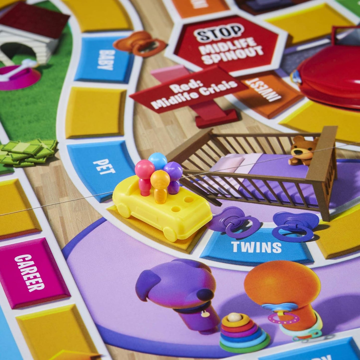 The Game of Life Board Game, Family Games for Kids Ages 8 and Up, Pegs Come in 6 Colors, Family Board Games for 2 to 4 Players