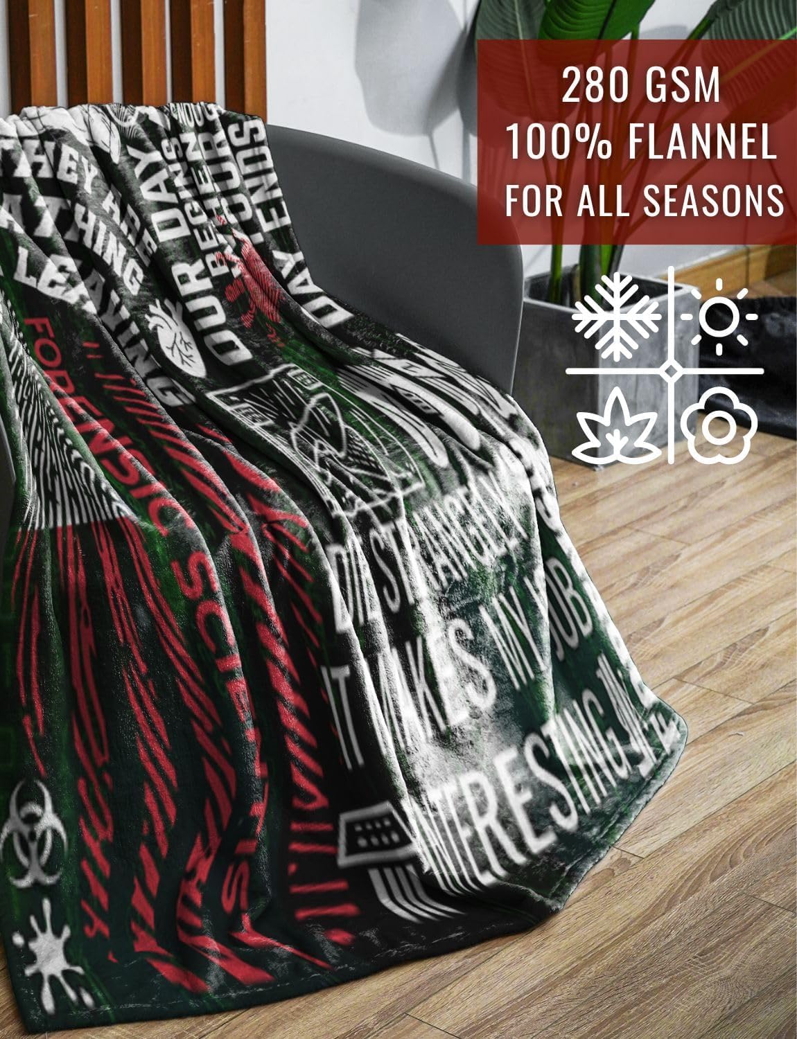 Forensic Science Gifts, Forensics cience Blanket, Gifts for Forensic Scientists, Medicolegal Physic Physiciansian, Medical Examiner, Coworker, Soft Throw Blanket 50" x 65"