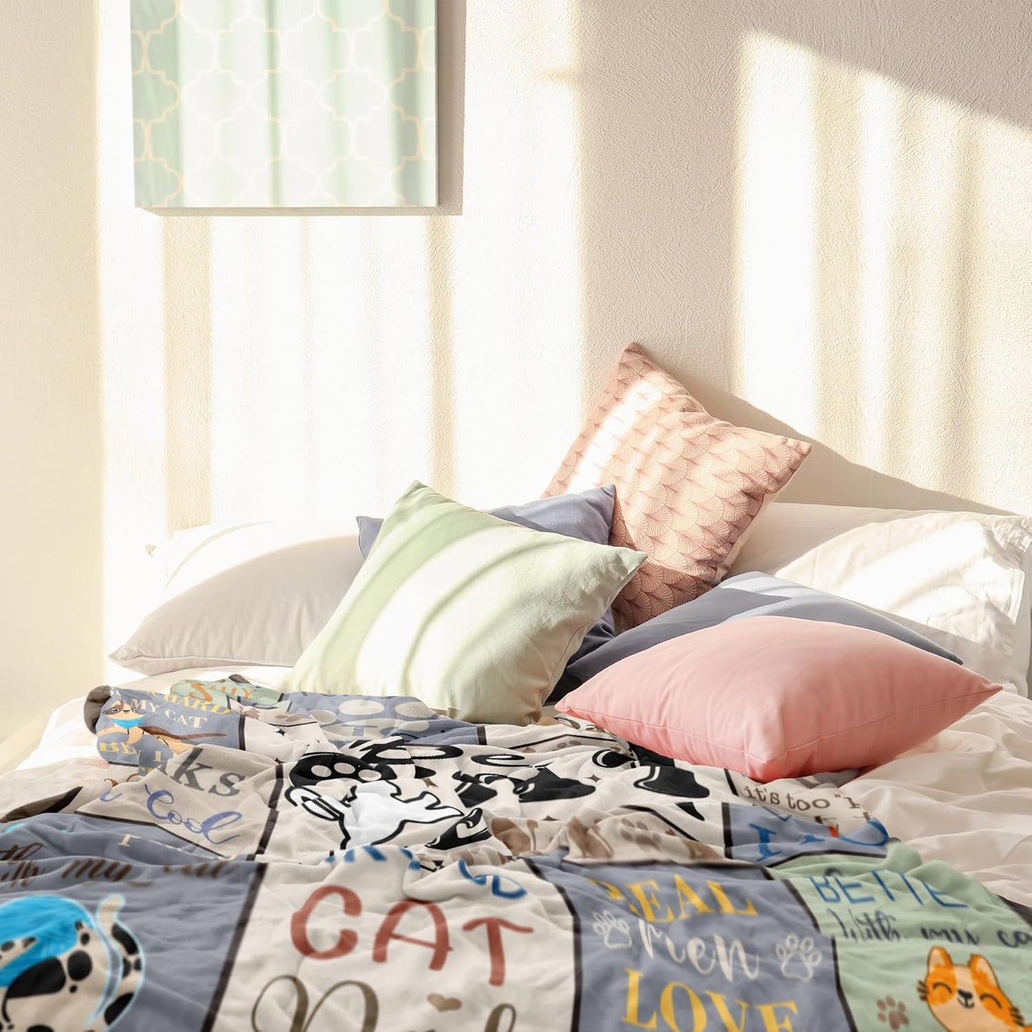 XALAZY Cat Dad Gifts for Men Blanket 50" X 60", Cat Dad Gifts for Dog Lovers& Owners, Best Cat Blanket Throw