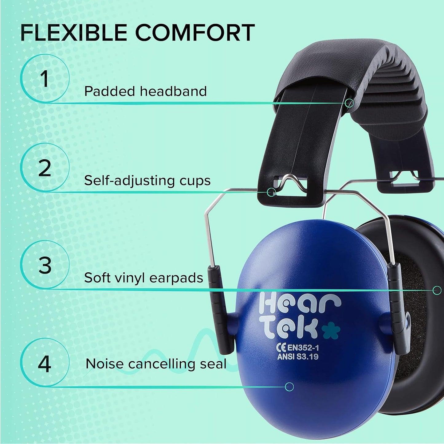 Noise Cancelling Headphones Kids Adult Earmuffs Shooting Ear Protection Foldable Ear Protection Earmuffs