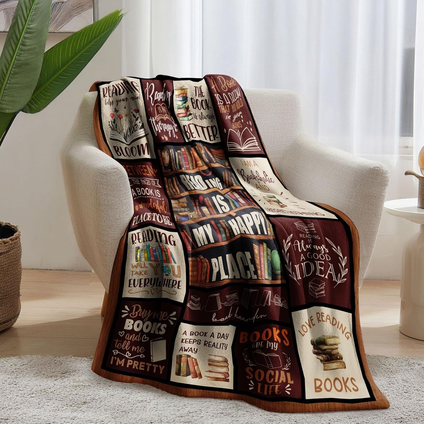 Christmas Gifts,Book Lover Gifts for Women,Gifts for Book Lovers Women,Gifts for Reading Lover Bookish,Best Bookworm Gifts on Birthday Christmas,Gifts for Readers Blanket 50" x 60"
