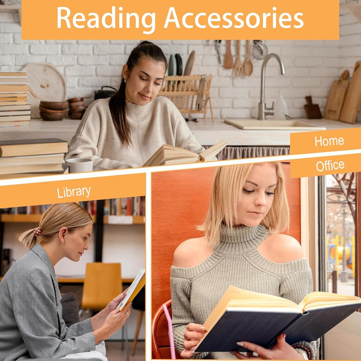 Ouligay 4 PCS Cat Book Page Holder Set Cat Thumb Book Page Holder for Reading Sturdy Thumb Bookmark Reading Accessories Gifts for Women Men Writer Bookworm Readers