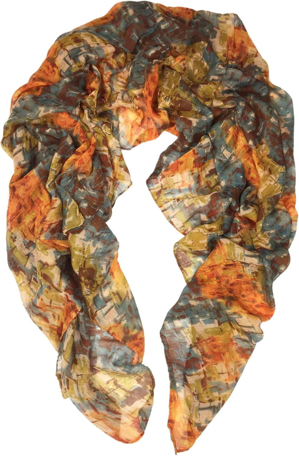 YOUR SMILE Ladies/Women's Lightweight Floral Print/Solid Color mixture Shawl Scarf For Spring Summer season